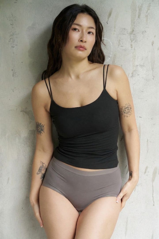 慕斯雙肩帶 Bra Top 長版 / 短版 穿搭